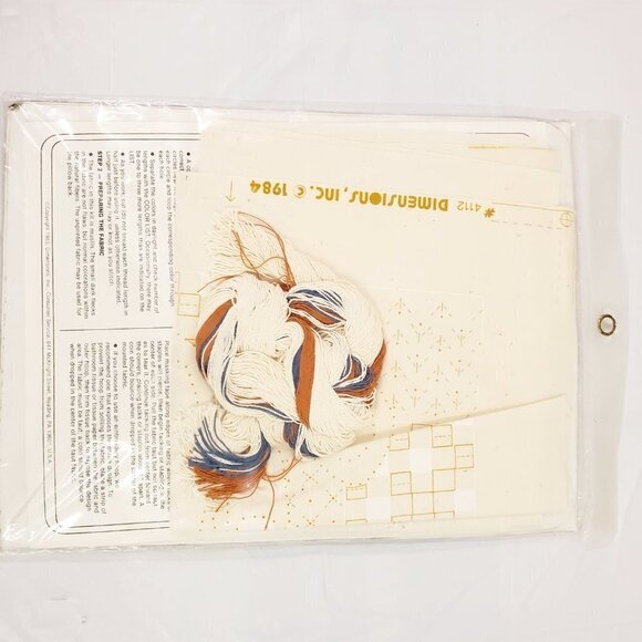 Vintage 1983 Dimensions TEDDY BEAR Candle Wicking Patchwork Needle Craft Kit - Picture 4 of 5